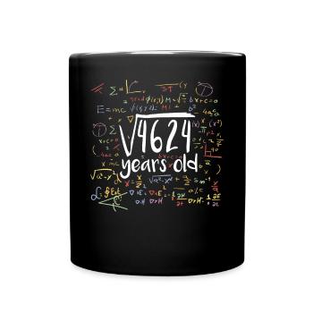 Square Root of 4624 Math Nerd 68th Birthday - Full Colour Mug - black - Front
