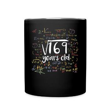 Square Root of 169 Math Nerd 13th Birthday - Full Colour Mug - black - Front