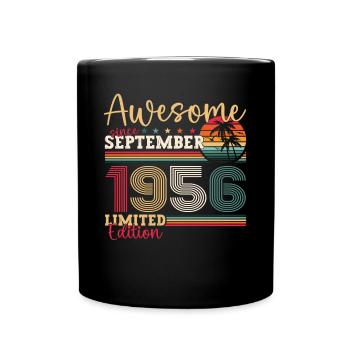 Awesome September 1956 66. Geburtstag Geschenk - Tasse einfarbig - Schwarz - Vorne