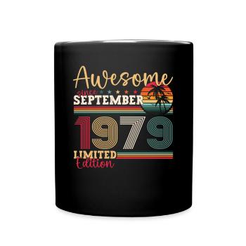 Awesome September 1979 43. Geburtstag Geschenk - Tasse einfarbig - Schwarz - Vorne