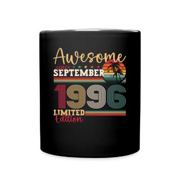 Awesome September 1996 26th Birthday Gift - Full Colour Mug - black - Front