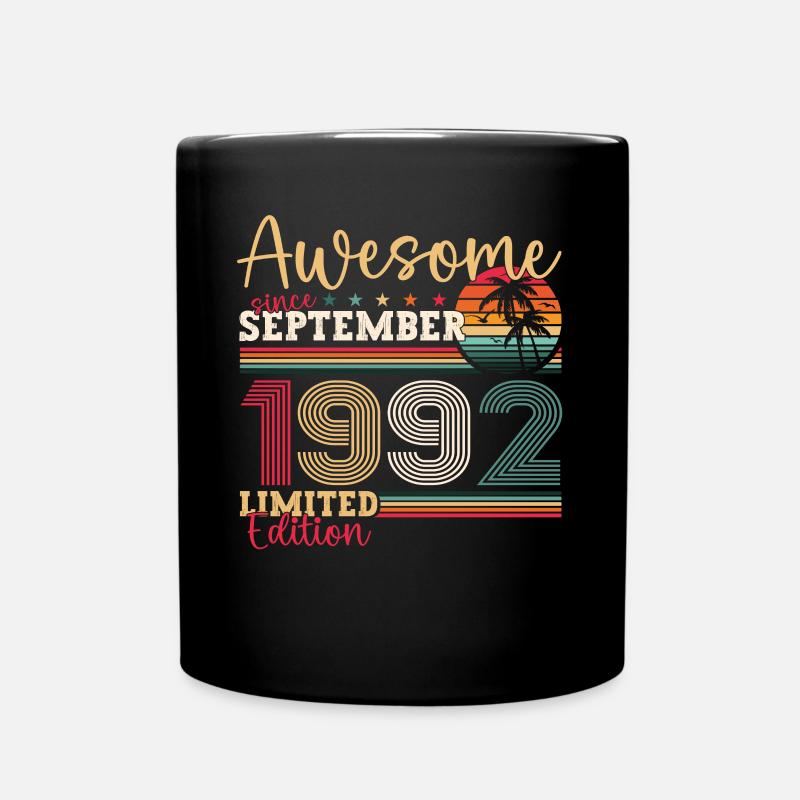 Awesome September 1992 30. Geburtstag Geschenk - Tasse einfarbig - Schwarz