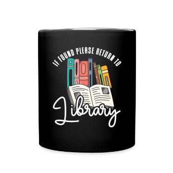 If Found Please Return to Library - Full Colour Mug - black - Front