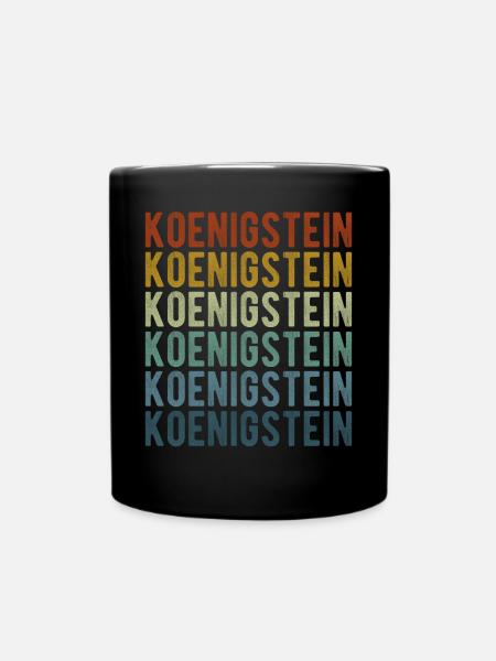 Koenigstein Stadt Retro Vintage - Tasse einfarbig - Schwarz