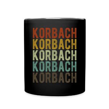 Korbach Stadt Retro Vintage - Tasse einfarbig - Schwarz - Vorne