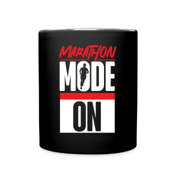 Running Runner Half Marathon - Tasse einfarbig - Schwarz - Vorne