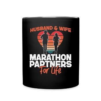 Running Runner Half Marathon - Tasse einfarbig - Schwarz - Vorne