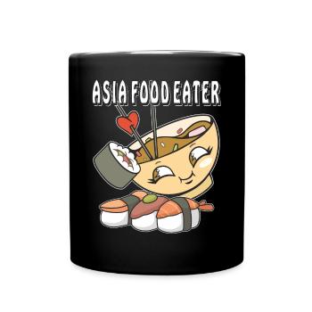 ASIA FOOD EATER - Tasse einfarbig - Schwarz - Vorne
