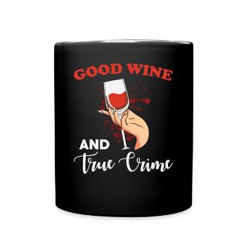 Du bon vin et de vrais crimes - Mug uni - noir - Devant