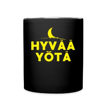 Hyvää yötä Finlande Finnois Bonne Nuit - Mug uni - noir - Devant