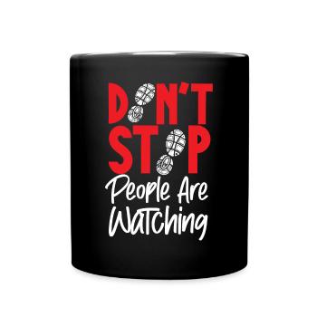 Running Runner Half Marathon - Tasse einfarbig - Schwarz - Vorne