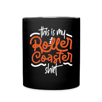Montagnes russes C’est mon rouleau - Mug uni - noir - Devant