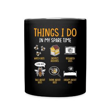 Imker Geschenk Imkerei Bienen - Tasse einfarbig - Schwarz - Vorne