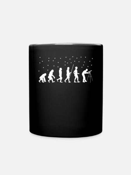 Astronomie Teleskop Evolution Astronomie - Tasse einfarbig - Schwarz