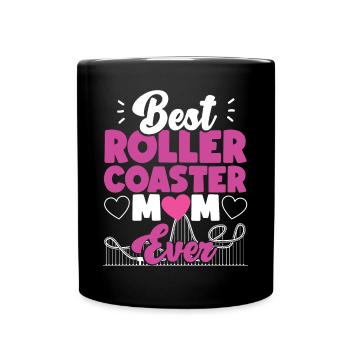 Montagnes russes Maman Mère Meilleur - Mug uni - noir - Devant