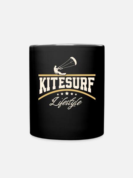 Kitesurfen Kitesurf Kitesurfer Kiteboard - Mug uni - noir