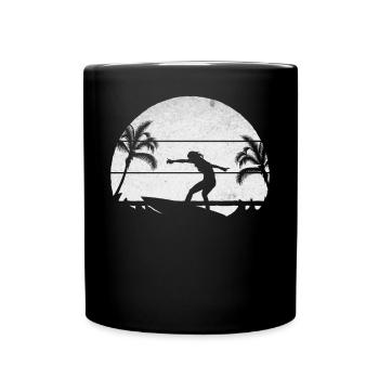 Surfeur d’eau Lady Surf Surfboard Surfing Girl - Mug uni - noir - Devant