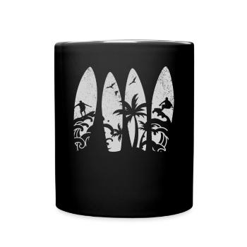Water Surfing Surfboard Surfer Water Surfer - Full Colour Mug - black - Front