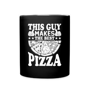 Conception de pizza pour les pizzaïolos et les amateurs de pizza - Mug uni - noir - Devant