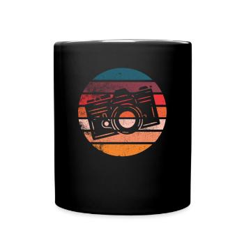 Appareil photo vintage coloré - Mug uni - noir - Devant