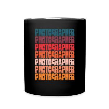 Fotografie Retro Bunt - Tasse einfarbig - Schwarz - Vorne
