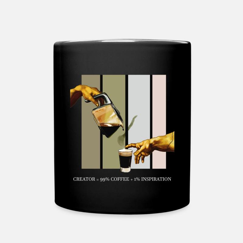 L’art du café : créativité et plaisir dans un mélange - Mug uni - noir