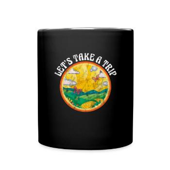 Hippie - Tasse einfarbig - Schwarz - Vorne