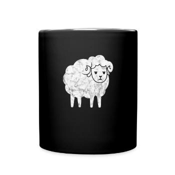 Schaf Schafe Bauernhof Tier Schafbock Geschenk - Tasse einfarbig - Schwarz - Vorne
