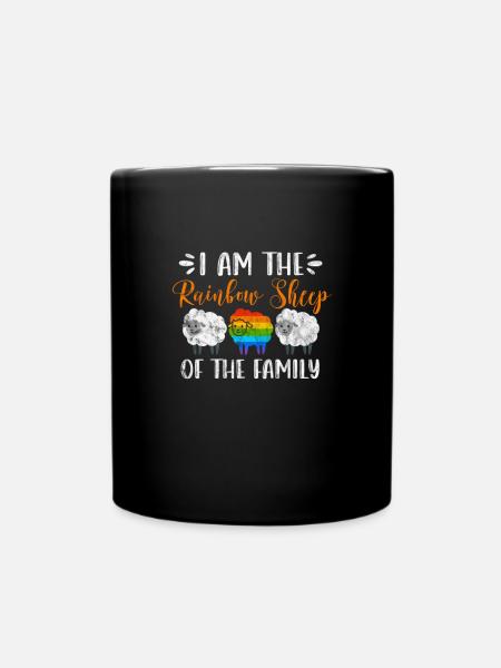 Schaf LGBT Schafe Bauernhof Gay Schafbock Geschenk - Tasse einfarbig - Schwarz