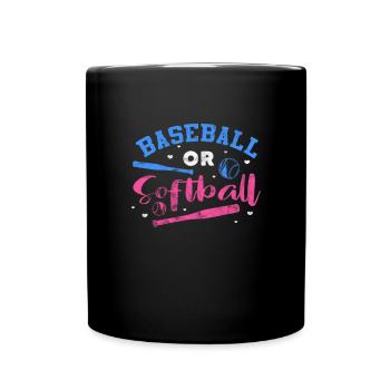 Softball Baseball Grossesse - Mug uni - noir - Devant