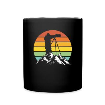 Photographe de nature sur la montagne - Mug uni - noir - Devant