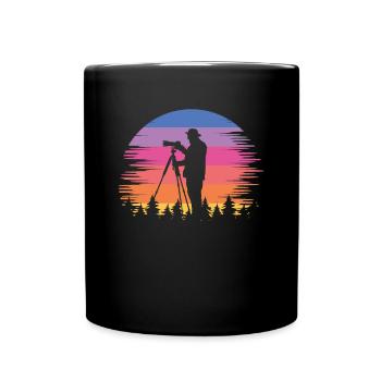 Arrière-plan coloré du directeur de la photographie - Mug uni - noir - Devant