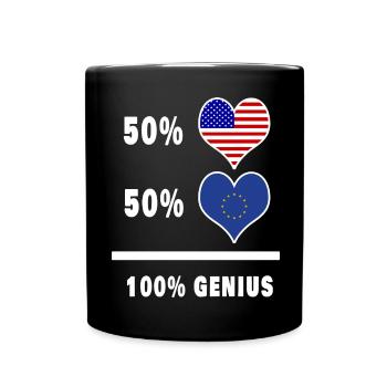 Design de drapeau impressionnant des États-Unis et - Mug uni - noir - Devant