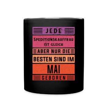 Spediteur Geburtstag Mai geboren - Tasse einfarbig - Schwarz - Vorne