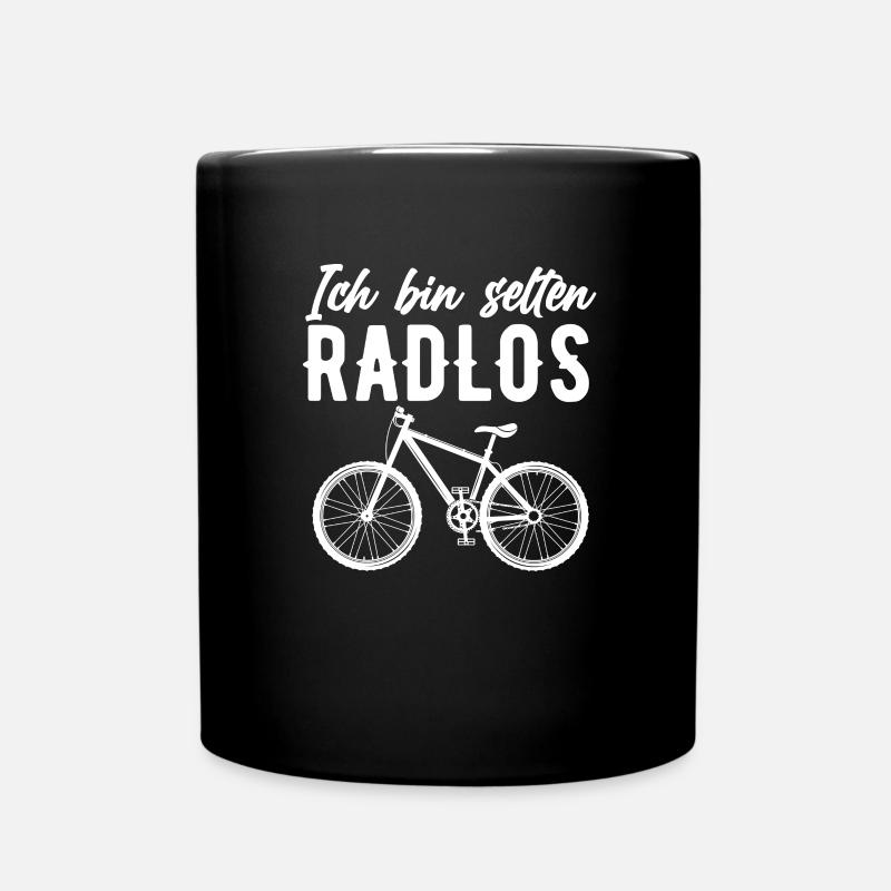 Ich Bin Selten Radlos - Fahrrad Spruch - Tasse einfarbig - Schwarz