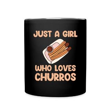 Churro Gift Mexico Food - Full Colour Mug - black - Front