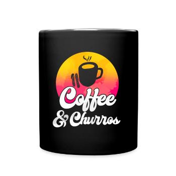Churro Gift Mexico Food - Full Colour Mug - black - Front