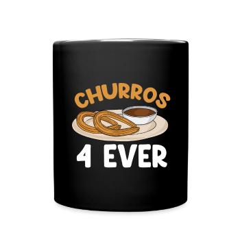 Churro Gift Mexico Food - Full Colour Mug - black - Front