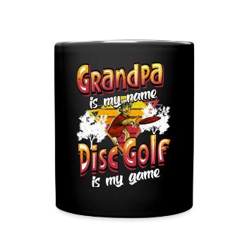 Grand-père est mon nom Disc Golf est mon jeu pour grand-père - Mug uni - noir - Devant