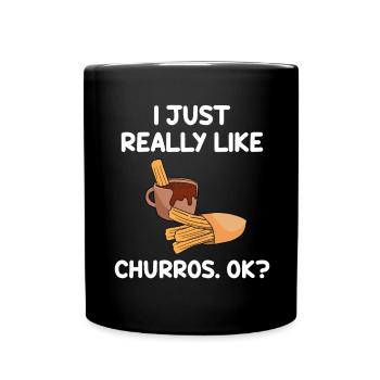 Churro Gift Mexico Food - Full Colour Mug - black - Front