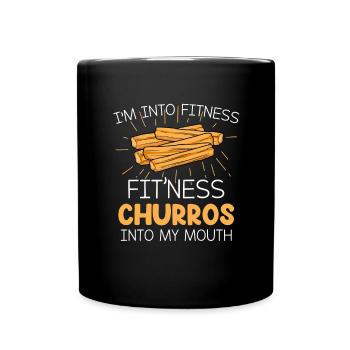 Churro Gift Mexico Food - Full Colour Mug - black - Front