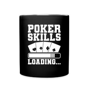 Poker Skills Loading Casino Cards - Full Colour Mug - black - Front