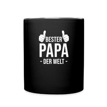 Bester Papa - Tasse einfarbig - Schwarz - Vorne