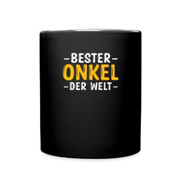 Bester Onkel Lieblingsonkel Lieblings Taufpate - Tasse einfarbig - Schwarz - Vorne