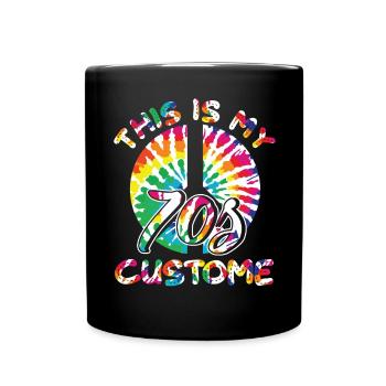 This is my 70s costume retro vintage hippy - Full Colour Mug - black - Front
