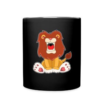 Roaring Lion - Full Colour Mug - black - Front