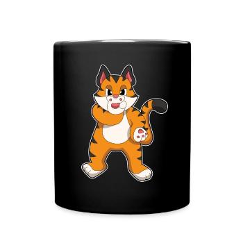 Tigre Drôle - Mug uni - noir - Devant