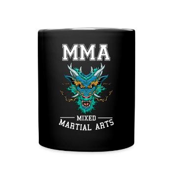 Mixed Martial Arts asiatisch Asiatischer Drache - - Tasse einfarbig - Schwarz - Vorne