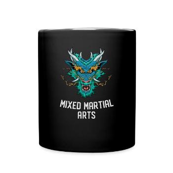 MMA Asiatischer Drachendämon - Cage Fighter Free - Tasse einfarbig - Schwarz - Vorne