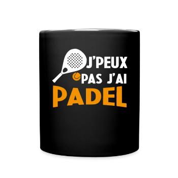 Je Peux Pas J'ai Padel Cadeau Pour Joueur De Padel - Mug uni - noir - Devant